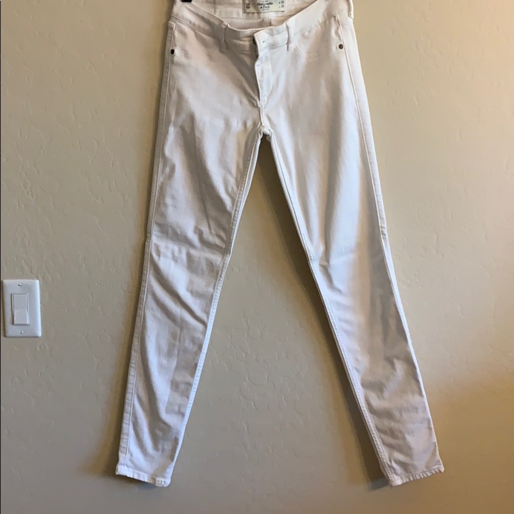 A&F white jeans